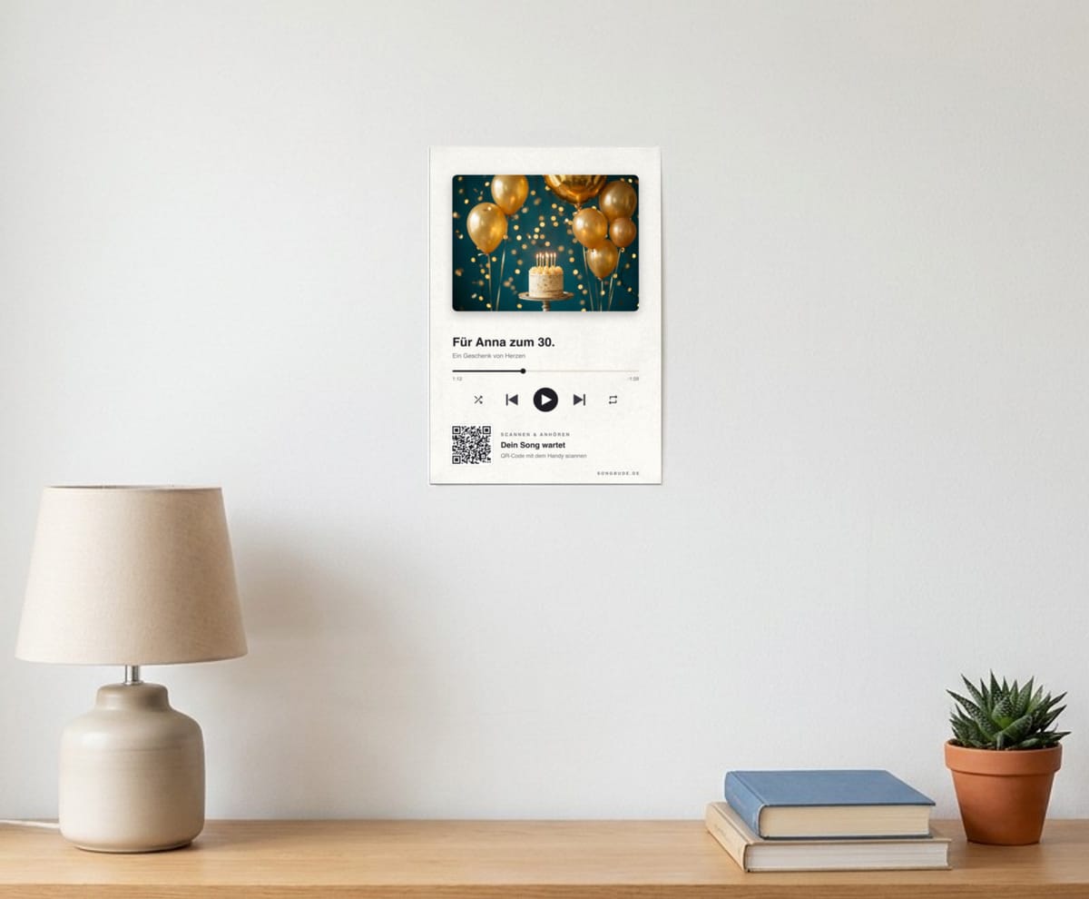 Song-Poster 20×30 cm (selbstklebend) – Beispiel