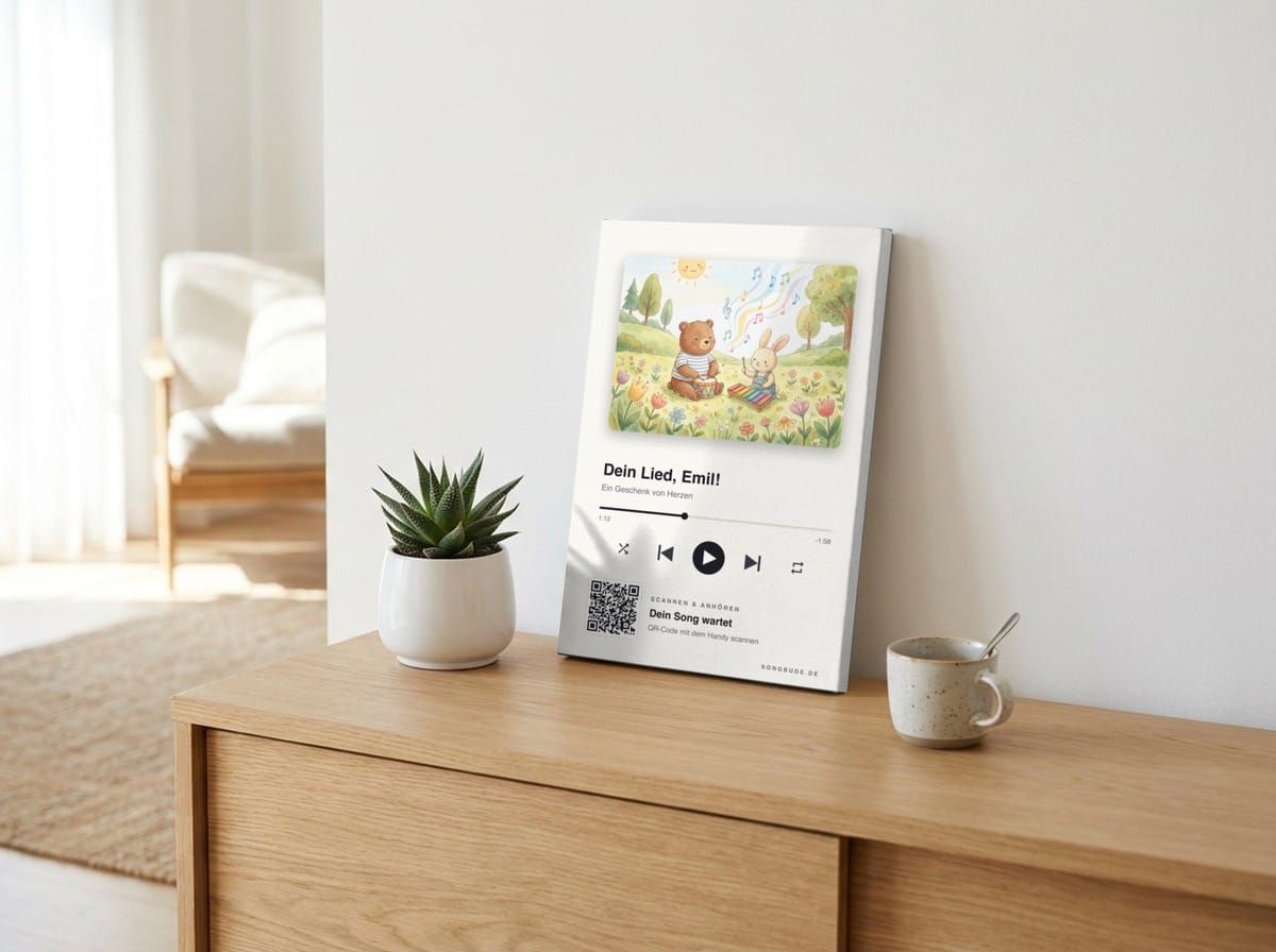 Song-Leinwand 20×30 cm – Beispiel