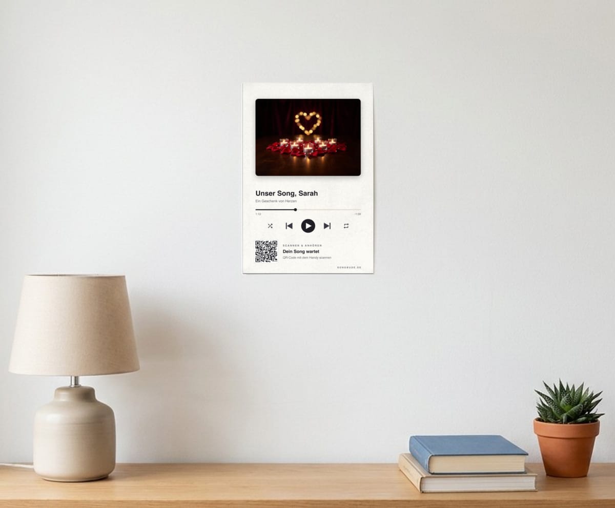 Song-Poster 20×30 cm (selbstklebend) – Beispiel