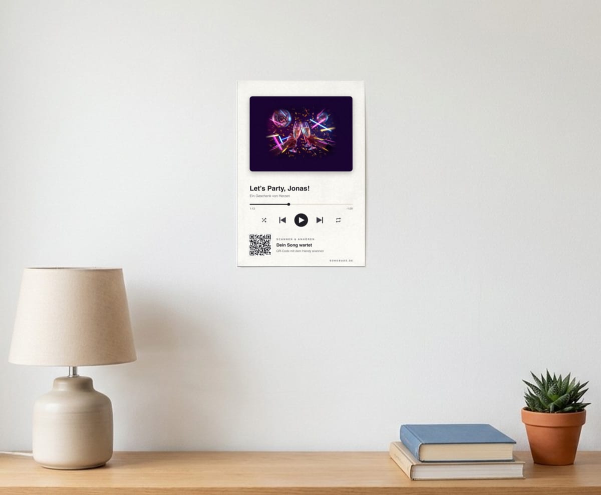 Song-Poster 20×30 cm (selbstklebend) – Beispiel